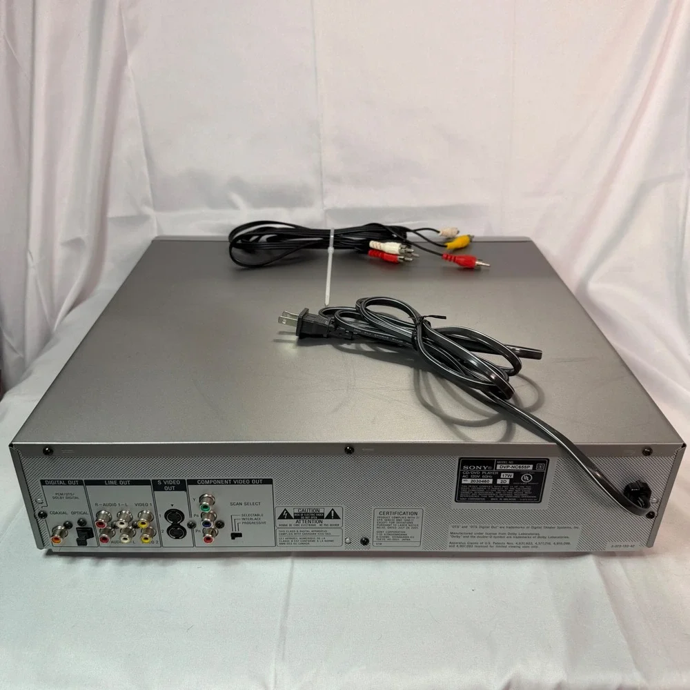 Sony DVP-NC655P 5-Disc DVD CD Changer Progressive Scan Silver Player WORKS